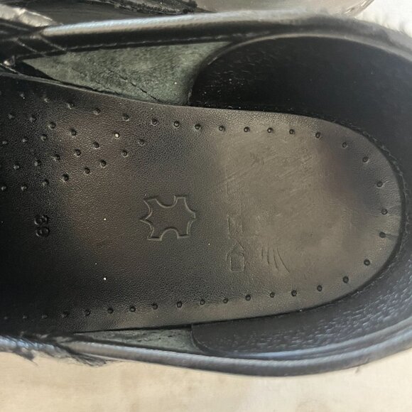 Dansko Clogs Womens 8.5 - 9 Metallic Black Gray Leather Slip On Nurse Shoes EU39 - Picture 6 of 10